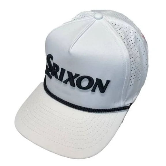 Srixon Tour Tech Rope Hat (White/Black, Adjustable) Golf 2025 NEW