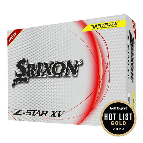 Srixon Z-Star XV Golf Balls, Yellow, 12 Pieces
