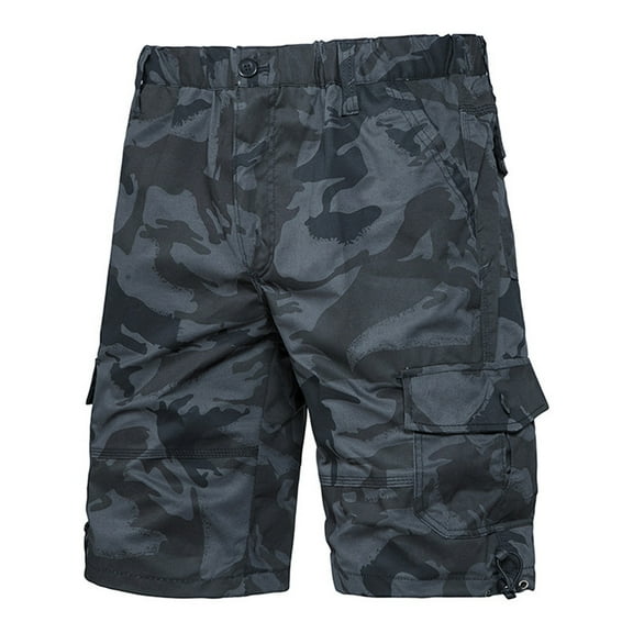 Srogem Men's Hiking Cargo Shorts Outdoor Travel Shorts for Men with Multi Pocket for Fishing Camping Casual Camouflage