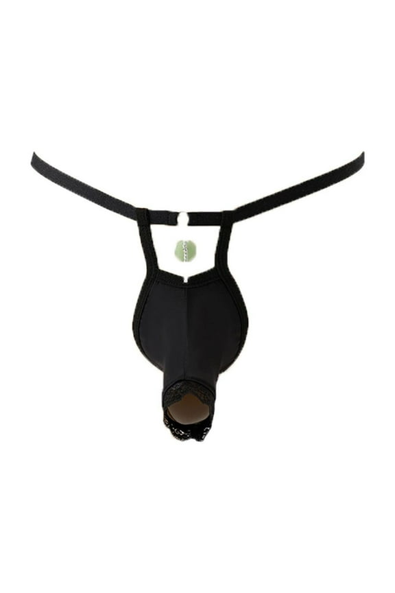 Men's Low-Rise Gstring Trendy Silk Touch Thong Elastic Comfort Underwear Sexy Bikini Design Pouch Thong