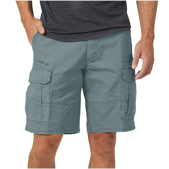 Srogem Men's Multi Pocket Cargo Short Outdoor Casual Loose Fit Dungarees Shorts Hiking Lightweight Shorts
