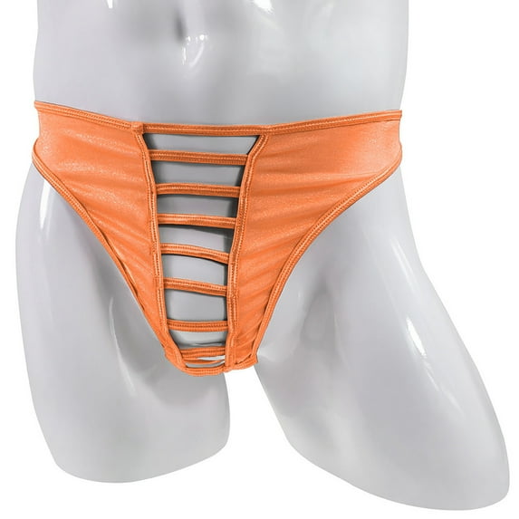 Srogem Men's Sexy See Through Mesh G-String Underpants Bulge Pouch T-Back Thong Underwear Male Multicolor T-back