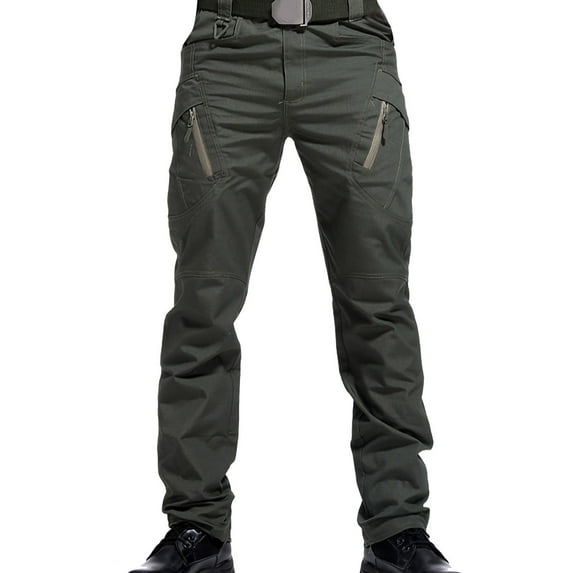 Srogem Men's Tactical Pants Water Resistant Stretch Cargo Pants Lightweight Hiking Work Pants Military Outdoor