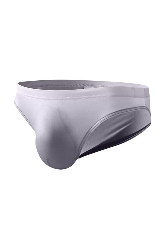 Mens Thong Underwear Sexy For Bottom Men Ice Silk Breathable Cool Low-Rise Briefs Swimming Bikinis