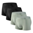 thumbnail image 1 of Srogem Soft Underwear for Men Silk Boxer Briefs Seamless Trunks Underwear Sexy Short Leg Underpants, 1 Pack/Multipack, 1 of 2