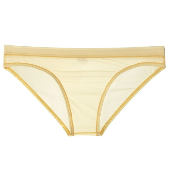 Srogem Women's Mesh Slim Fit Bikini Briefs Underwear Breathable Triangle Briefs Underwear Lace Up Seamless Soft Thongs