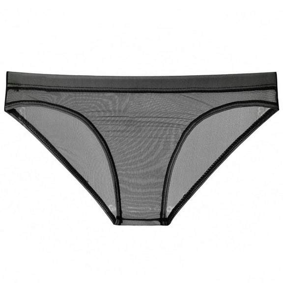Srogem Women's Mesh Slim Fit Bikini Briefs Underwear Breathable Triangle Briefs Underwear Lace Up Seamless Soft Thongs