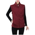 thumbnail image 1 of Srogem Womens Fuzzy Fleece Vest Casual Warm Sleeveless Zip Up Sherpa Vest Jacket with Pockets for Fall/Winter Cozy Vests, 1 of 4