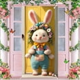 thumbnail image 1 of Spring Sales Happy Easter Door Cover Decorations, Easter Bunny Egg Floral Decorative Front Door Cover Decor for Home Indoor Outdoor Farmhouse Holiday Party Supplies Decoration, 1 of 6