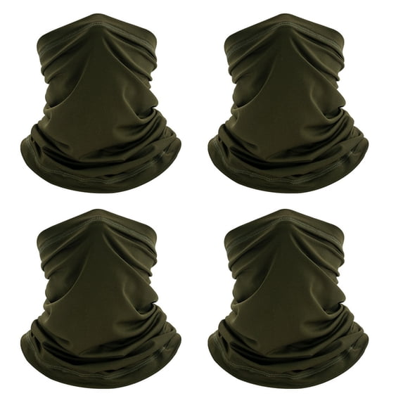 Srugzu 4 Pack Neck Gaiter Face Covering Gator Mask Bandana Cooling Mask for Outdoor Protection