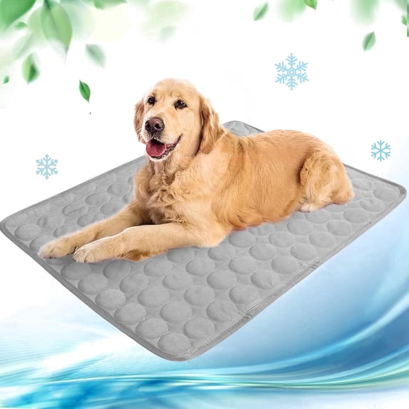 Srugzu Cooling Mat, Pet Cooling Mat for Dogs Cats Summer Pet Bed Self Cooling Blanket Breathable Rest Pad 50x40cm Gray