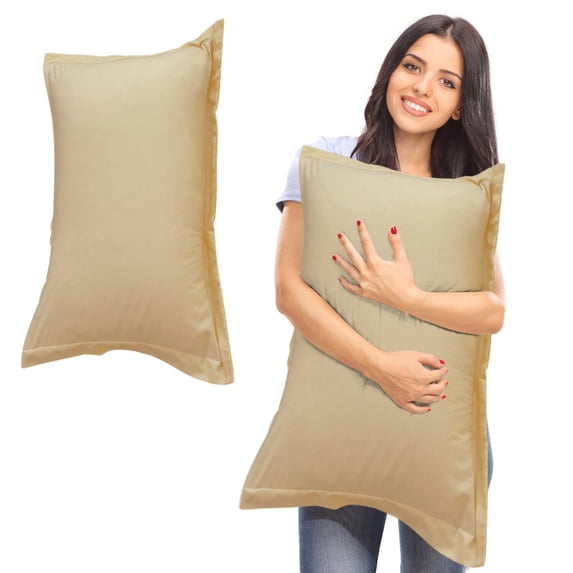 Sruoe, 100% Cotton Pillowcase, 300 Thread Count Wrinkle Resistant Smooth Quick Dry Pillow Covers, Solid Color Soft Cooling Crisp Breathable Organic Cotton Pillowcase, Extra Soft Pillowcase, 29x19in