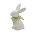 thumbnail image 1 of Sruoe 3.74" Easter Decorations Ceramic Rabbit Figurine with Bow, Easter Decor Easter Bunny for Home, Spring Decor Farmhouse Gift Table Ornaments for Living Room Mantel, 1 of 7