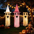 thumbnail image 1 of Sruoe 3 Pack Witch Hat Ghost LED Hanging Light String, Terrifying Indoor Halloween Decor, Spooky Ghost Pendant Lights For Living Room Window Costume Party Decor, 1 of 9