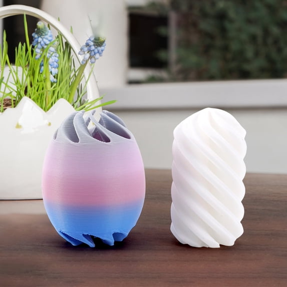 Sruoe 3D Printed Spiral Egg Fidget Toy, Easter Eggs, Easter Toy Egg Relax Anxiety Toy for Kids, Easter Basket Stuffer Filler, Easter Gift, Classroom Prize, Easter Party Favors