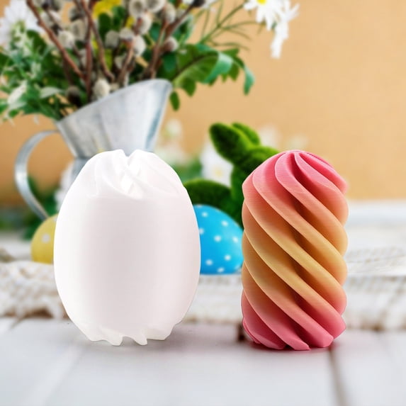 Sruoe 3D Printed Spiral Egg Fidget Toy, Easter Eggs, Easter Toy Egg Relax Anxiety Toy for Kids, Easter Basket Stuffer Filler, Easter Gift, Classroom Prize, Easter Party Favors
