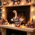 thumbnail image 1 of Sruoe 7 Inch Desk Goose Outfits, Mini Patriotic Star‑Striped Button‑Up Shirt Porch Goose Clothes, Desktop Goose Outfits, Costume Clothes for Table Decor, Independence Day Tabletop Goose Accessory, 1 of 6