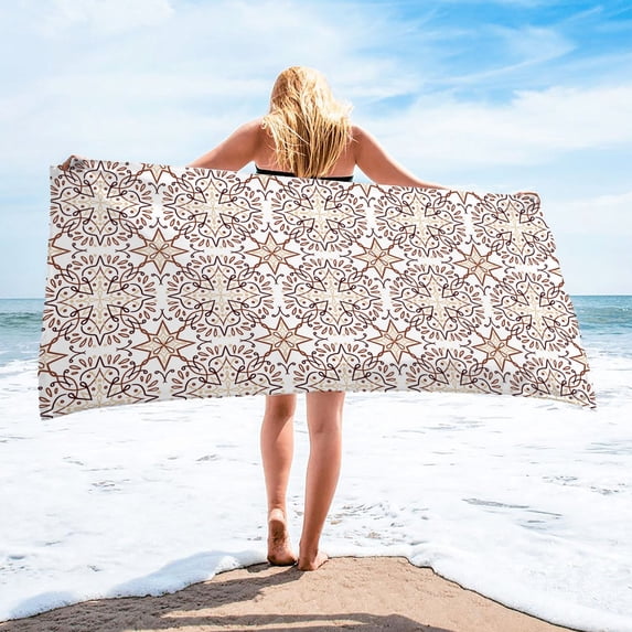 Sruoe Beach Towel, Sandproof Beach Towels, Soft Quicks Dry Beach Blanket, Travel Beach Towel, Pool Towel Bath Towel for Travel Swimming Pool Beach, Vacation Essentials Adults, 30x60 Inches