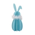 thumbnail image 1 of Sruoe Blue 3D Wooden Easter Bunny Kit, DIY Assembly Rabbit Figurine with Fluffy Feather Accent, Easter Home Decor Tabletop Decoration Farmhouse Gift for Holiday Desktop, 1 of 7