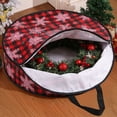 thumbnail image 1 of Sruoe Christmas Wreath Storage Container 30 Inch, Wreath Bag for Artificial Wreaths Box, Dual Zippered Wreaths Storage Bag with Strong Durable Handles， Multiple Styles & Sizes, 1 of 6