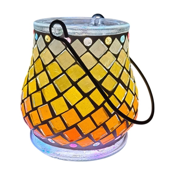 Sruoe DIY Glass Candy Jar With LED Lights, Handmade Mosaic Craft Kit for Kids Parent Child Activity, Glowing Halloween Candy Storage Container for Halloween Party Decorations Home Table Centerpiec