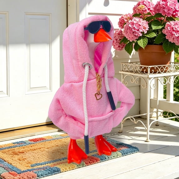 Sruoe Desk Goose Outfits, 7 Inch Mini Porch Goose Clothes, Desktop Goose Outfits, Costume Clothes for Table Decor Tabletop Goose Accessory Holiday All Seasons Holiday