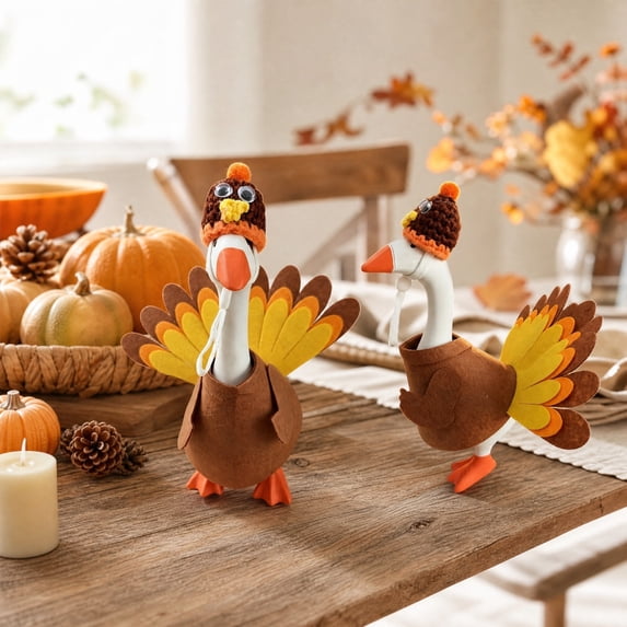 Sruoe Desk Goose Outfits, 7 Inch Porch Goose Clothes, Desktop Goose Outfits, Costume Clothes for Table Decor Tabletop Goose Accessory Holiday All Seasons Holiday