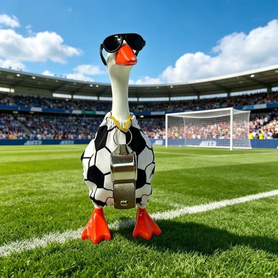 Sruoe Desk Goose Outfits, Mini Porch Geese Soccer Clothing Sunglasses, 7 Inch Mini Porch Goose Clothes, Costume Clothes for Table Decor Tabletop Goose Accessory Holiday All Seasons Holiday