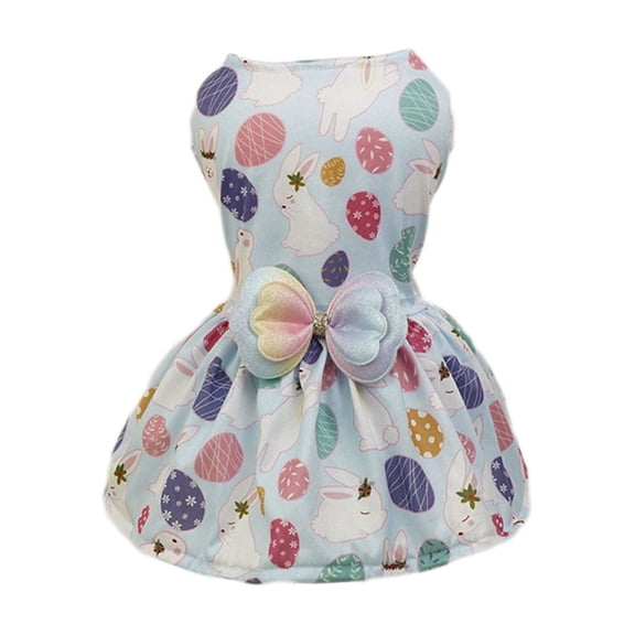 Sruoe Easter Eggs Dog Clothes, Easter Bunny Dog Dress Cat Clothes, Medium Sized Dog, Large Dog Clothes, Dog Outfits for Dogs Girl Boy, Pet Clothes for Small Medium Large Dogs Cats Puppy Kitten
