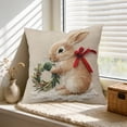 thumbnail image 1 of Sruoe Easter Pillow Covers, 18x18" Decorative Pillow Covers Bunny, Easter Decor Easter Decorations Rabbit Bunny Throw Pillowcase for Couch Chair Sofa Bed, 1 of 6