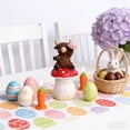 thumbnail image 1 of Sruoe Easter Red Highland Cow Resin Figurine, Highlands Yak Statue with Mushroom, Holiday Gift Spring Ornament Festive Spring Decor for Home Tabletop & Garden, 1 of 7