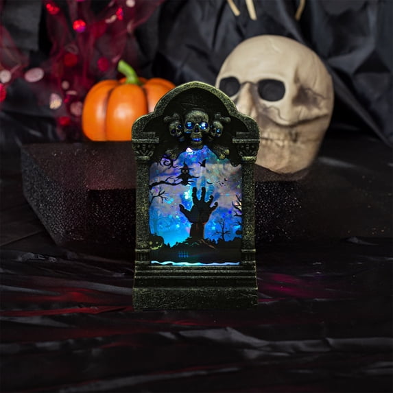 Sruoe Halloween Decorations Halloween Candle Lamp Decorations Halloween Small Night Light Desktop Pendant Desktop Halloween Scenery Ornaments Halloween Gifts