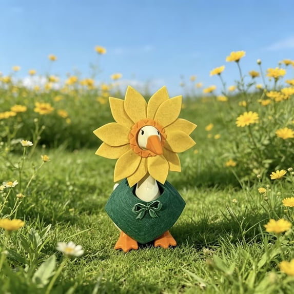 Sruoe Halloween Desk Goose Outfits, 7 Inch Mini Sunflower Geese Clothing Set Porch Goose Clothes, Desktop Goose Outfits, Costume Clothes for Table Decor Tabletop Goose Accessory Holiday