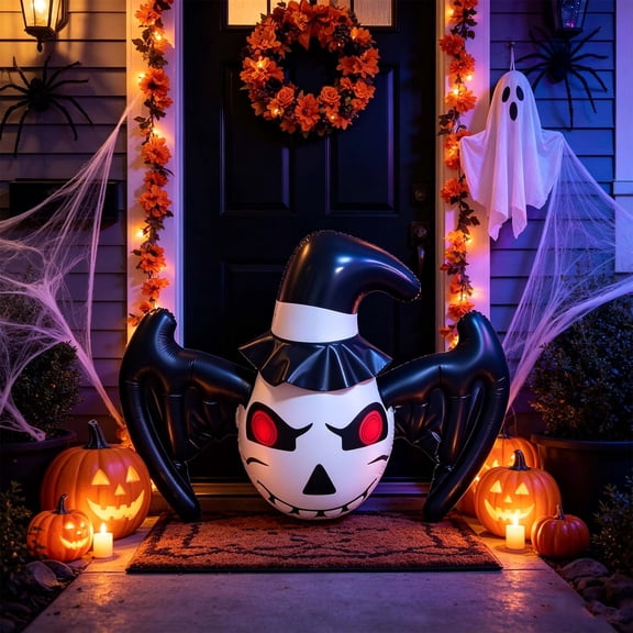 Sruoe Halloween Inflatables, Halloween Decorative Inflatable Bats With Light, Halloween Decorations