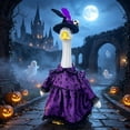 thumbnail image 1 of Sruoe Halloween Porch Goose Outfits, 23 Inch Purple Pumpkin Lace Dress Porch Goose Clothes, Goose Clothes Dress, Duck Sculpture Clothes for Lawn Statue Cement Statue Yard Patio Party Decoration, 1 of 9
