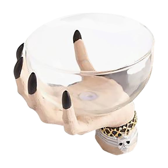 Sruoe Halloween Resin Witch Hand Snack Bowl Holders Decoration Can Hold Snacks Halloween Candy Bowl Holders