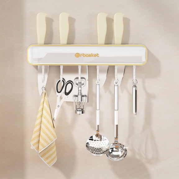Sruoe Knife Rack Wall-mounted-Household Kitchenware Knife-Knife Hook-Integrated Shelf