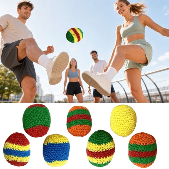 Sruoe Knitted Hacky Bag Footbag Sack, Dirtbag Hack Sack, Hack Sacks for Adults & Kids, Footbag Ball, Dirt Bag Hack Sack for Outdoor Training, Foot Bag for Juggling, Outdoor Toys & Goodie Bag Stuffers