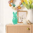 thumbnail image 1 of Sruoe Modern Green Flocked Rabbit Decor, Minimalist Bunny Figurine for Home Office Desktop, Easter Decoration Spring Farmhouse Gift, 1 of 6