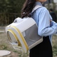 thumbnail image 1 of Sruoe Pet Backpack, Large Space Breathable Dog Backpack Carrier, Safety Buckle Cat Backpack Carrier, Dog Carrier Backpack, Dog Cat Travel Bag Durable Pet Backpack for Daily Walks, Yellow, 1 of 7