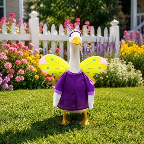 Sruoe Porch Goose Outfits, Porch Goose Clothes, 23 Inch Cement Goose Clothes Dress, Duck Clothes for Spring Easter Holiday Outdoor Garden Yard Lawn Patio Statue Decor