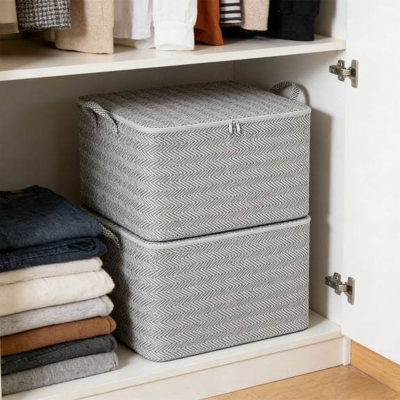 Sruoe Portable Home Storage Organizer, Multi Purpose Fabric Storage Bag, Durable Closet Storage Bin for Clothing Blankets Bedding Household Organization