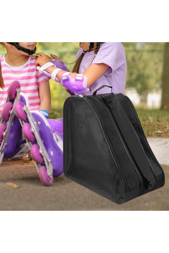 Roller Skate Storage Backpack, Thickened Fabric Shoulder Bag, Large Capacity Protective Bag for Ice Skating Roller Skates