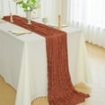 thumbnail image 1 of Sruoe Sage Red Cheesecloth Table Runner, 35x71 Inch Boho Decor for Kitchen Dining Table Home Party Wedding Centerpiece Decoration Spring Gift, 1 of 9