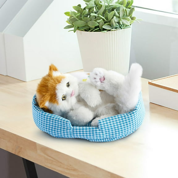 Sruoe Stuffed Animals, Easter Gifts for Kids, Cat Stuffed Animal Plush Toys, White Stuffed Animal & Plush Toy Soft Plush Cat, Easter Gifts Toys Gifts Cute Stuffed Animals, Plush Dolls Girls Boys