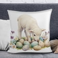 thumbnail image 1 of Sruoe Throw Pillow Covers Easter Animal Painting Series Cushion, Decorative Pillow Covers for Couch, Spring Pillows for Couch Sofa Bed Living Room Home Decor, 18x18in, 1 of 5
