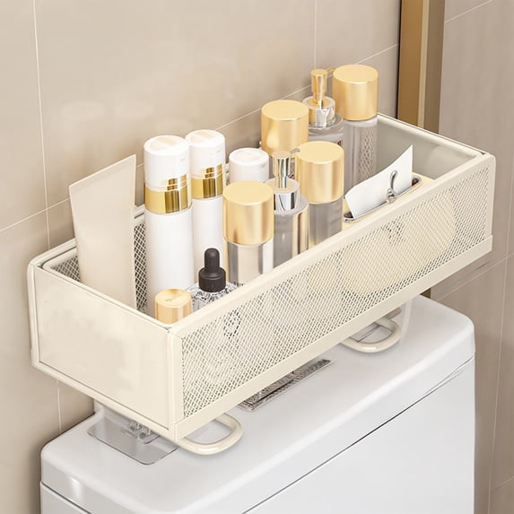 Sruoe Wall-mounted Mesh Rack Above Toilet Available In Black White Perfects For Draining And Storing Items