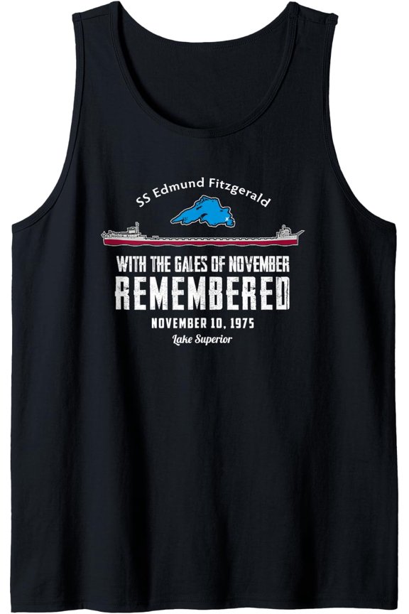 Ss Edmund Fitzgerald Lake Superior Iron Ore Tank Top Size S-3XL