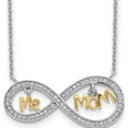 thumbnail image 1 of Ss/Gold Plated Sterling Silver Gold-Plated Mom And Me Cz Infinity Necklace (18 X 29.88) Made In China qg5169-18, 1 of 5