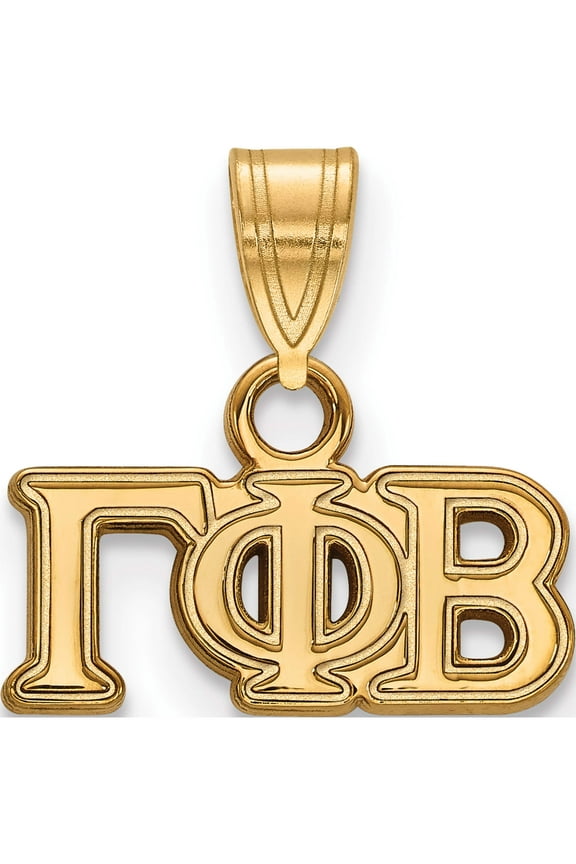 Ss/Gold Plated Sterling Silver With Gp Logoart Gamma Phi Beta Small Pendant (12 X 14) Made In United States gp002gpb